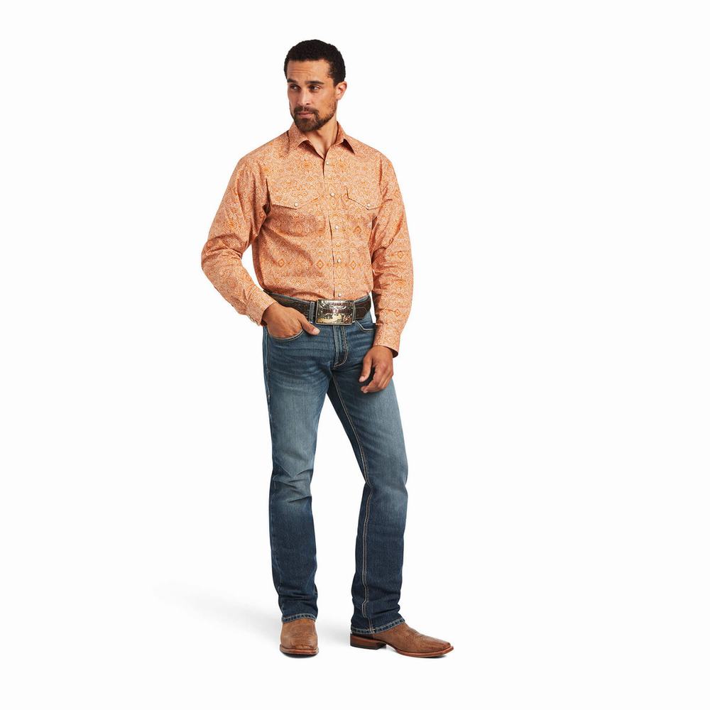 Camicie Ariat Braylon Classiche Fit Uomo Gialle | IT963WEPS