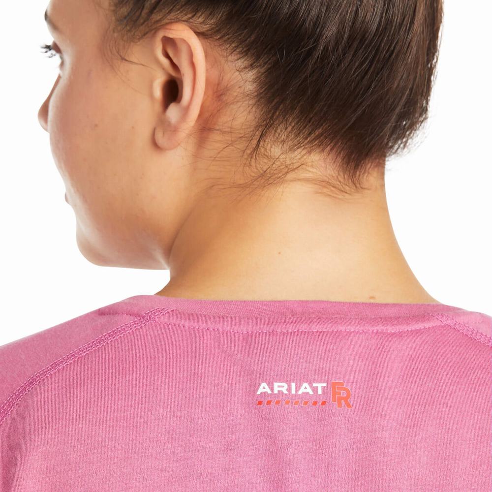 Camicie Ariat FR Air Crew Donna Rosa Viola | IT984IJLV