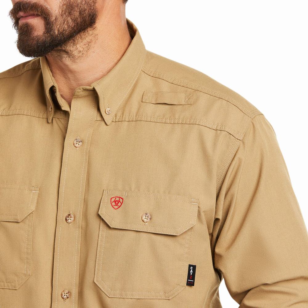 Camicie Ariat FR Featherlight Uomo Khaki | IT617BHLO