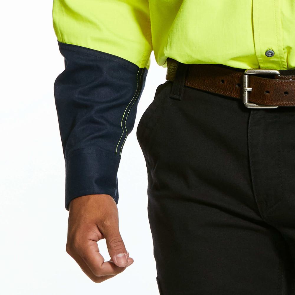 Camicie Ariat FR Hi-Vis Uomo Gialle | IT302PBXY