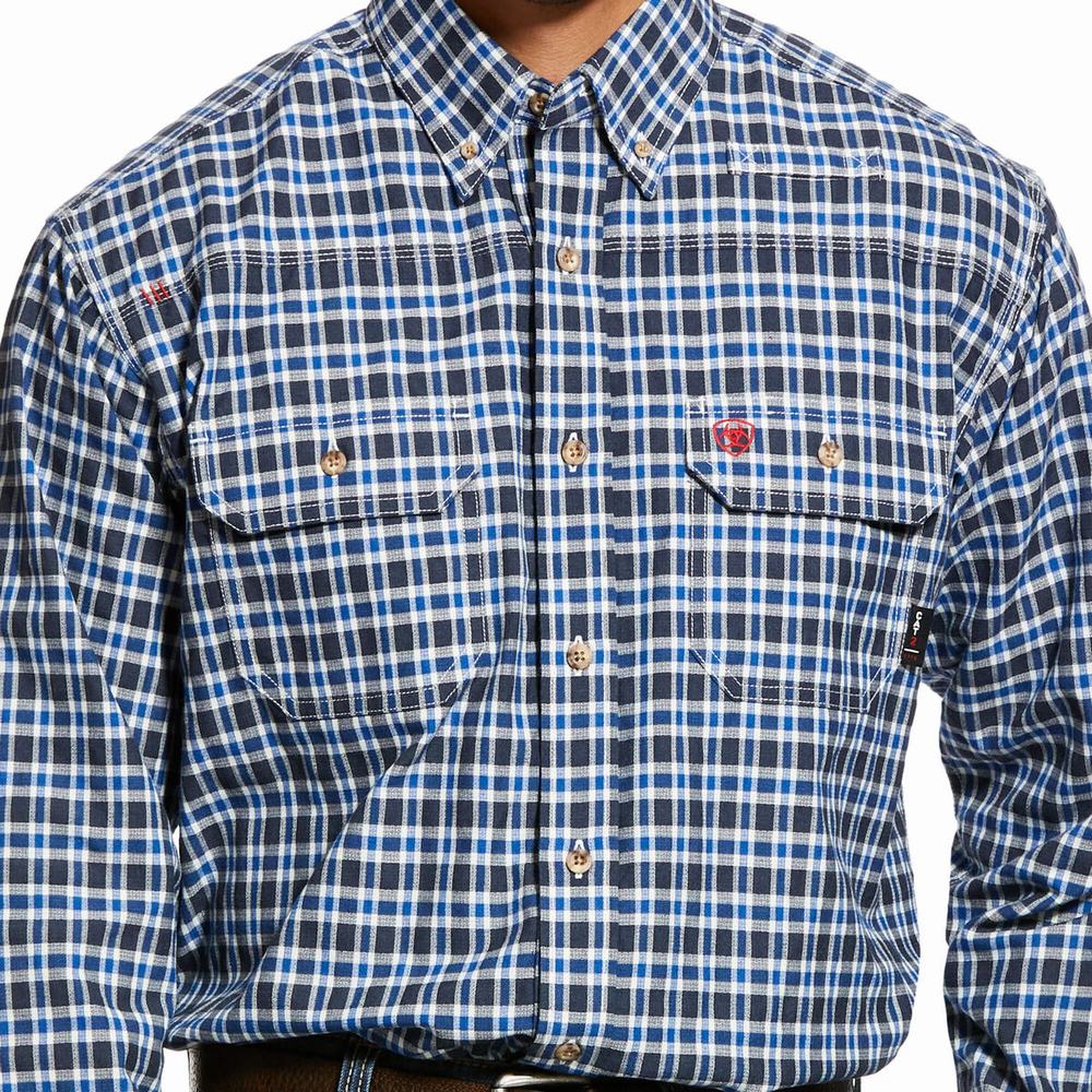 Camicie Ariat FR Plaid Featherlight Uomo Blu Marino | IT821OTEK