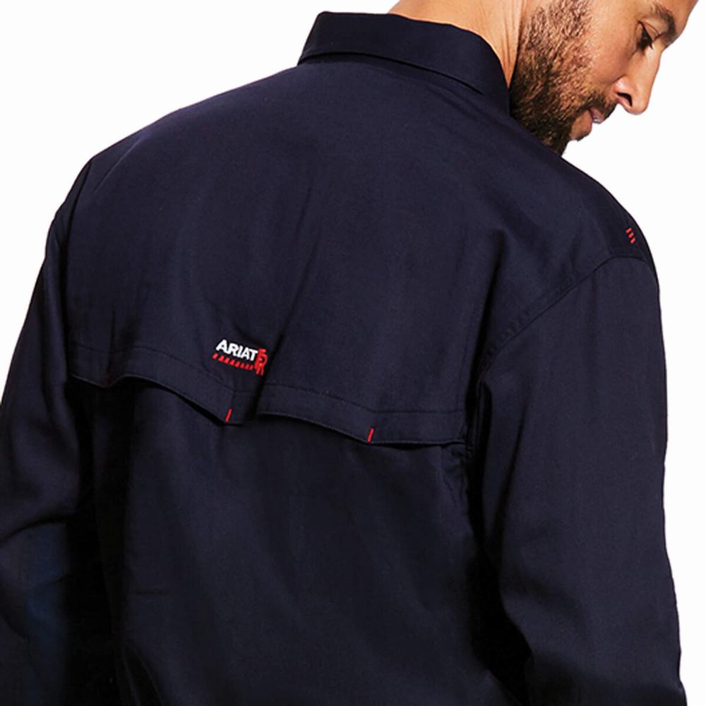 Camicie Ariat FR Solid Vent Uomo Blu Marino | IT587RYBP