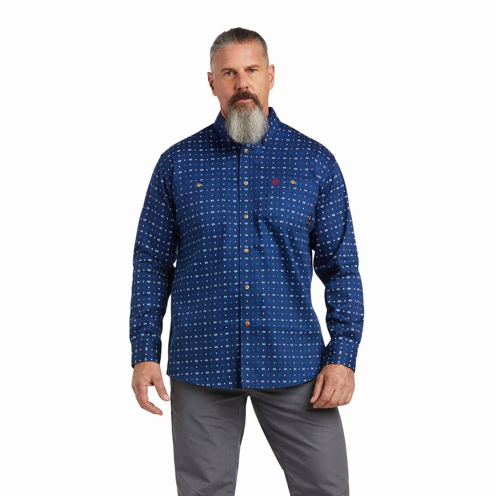 Camicie Ariat FR Vented Uomo Blu | IT975GCLK