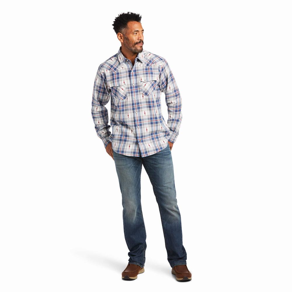 Camicie Ariat Hutton Retro Fit Uomo Colorate | IT625FKBV