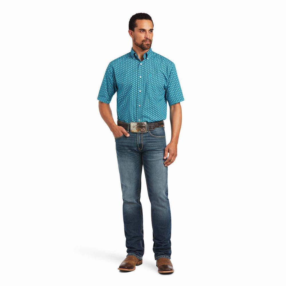 Camicie Ariat Izan Classiche Fit Uomo Colorate | IT197MHVJ