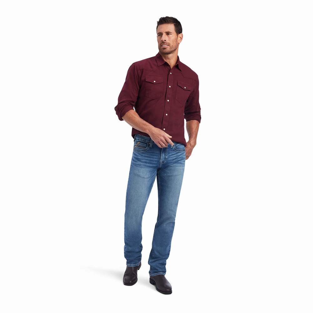 Camicie Ariat Jurlington Retro Fit Uomo Cioccolato | IT170ICYZ