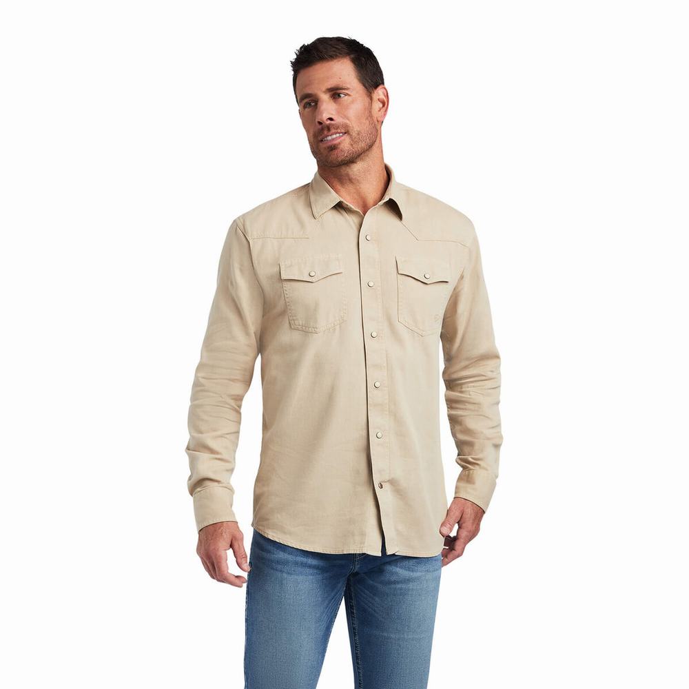 Camicie Ariat Jurlington Retro Fit Uomo Bianche | IT967HIGB