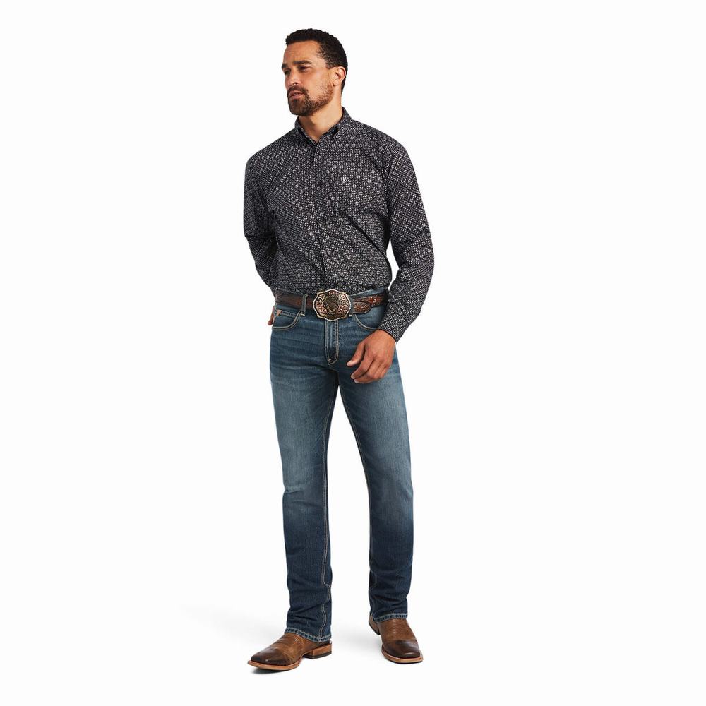 Camicie Ariat Max Classiche Fit Uomo Nere | IT078OICV