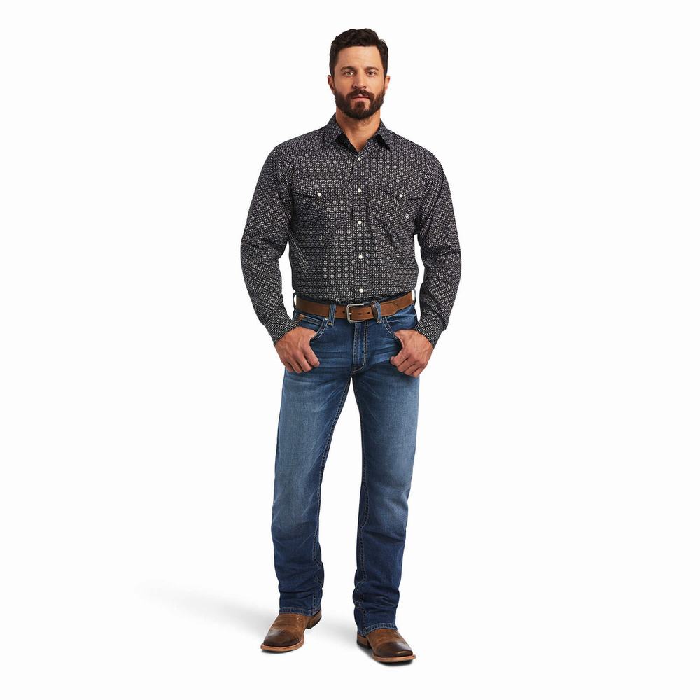 Camicie Ariat Max Classiche Fit Uomo Nere | IT280DSZG