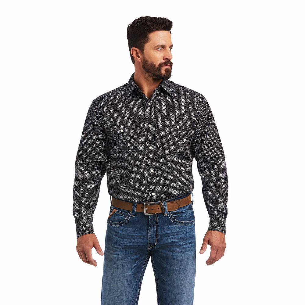 Camicie Ariat Max Classiche Fit Uomo Nere | IT280DSZG