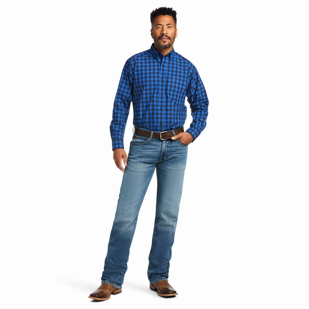 Camicie Ariat Pro Series Anthony Classiche Fit Uomo Blu | IT608EFPA