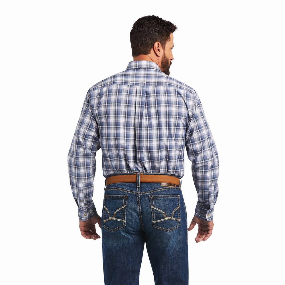 Camicie Ariat Pro Series Bennett Classiche Fit Uomo Grigie Scuro Blu | IT513CEGK