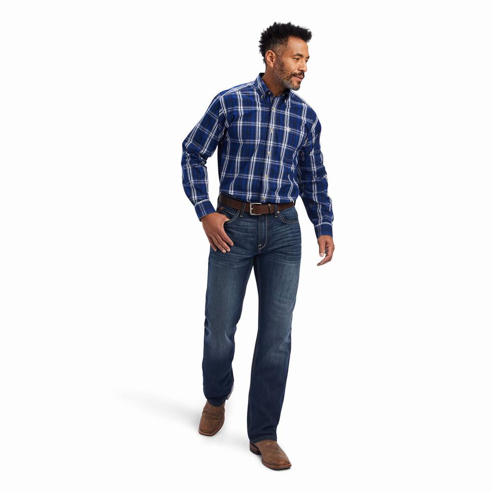 Camicie Ariat Pro Series Burke Classiche Fit Uomo Blu Scuro | IT839WQMI