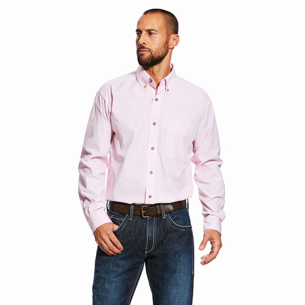 Camicie Ariat Pro Series Dayne Mini Stripe Uomo Rosa | IT648FKQY