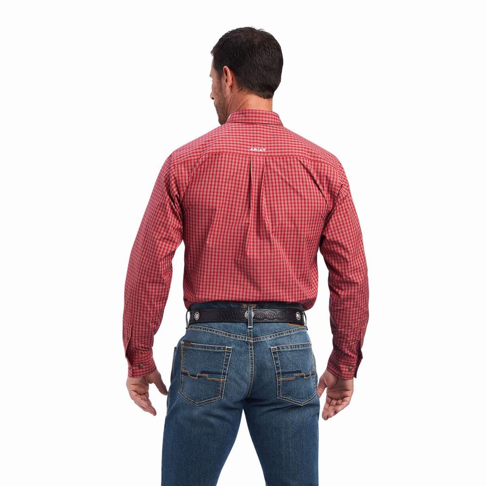 Camicie Ariat Pro Series Norwell Fitted Uomo Rosse | IT964AKHT