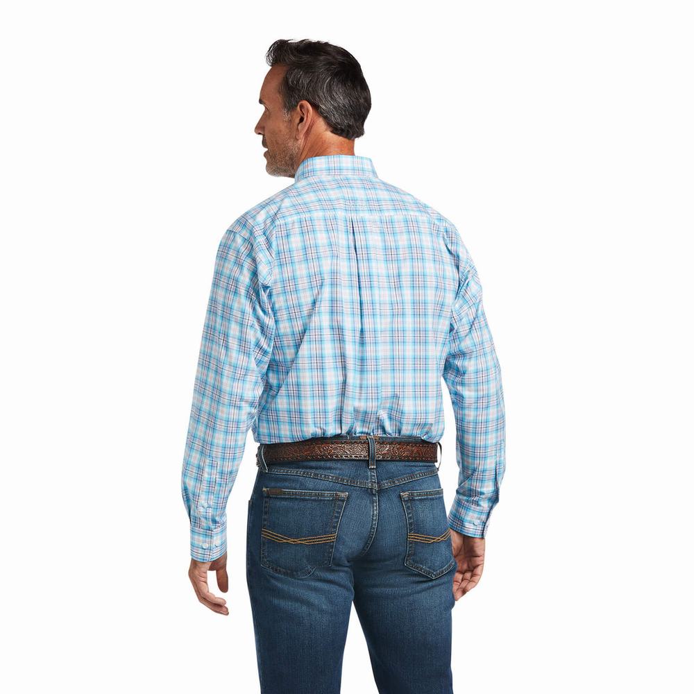 Camicie Ariat Pro Series Quimby Classiche Fit Uomo Blu | IT158UFGA