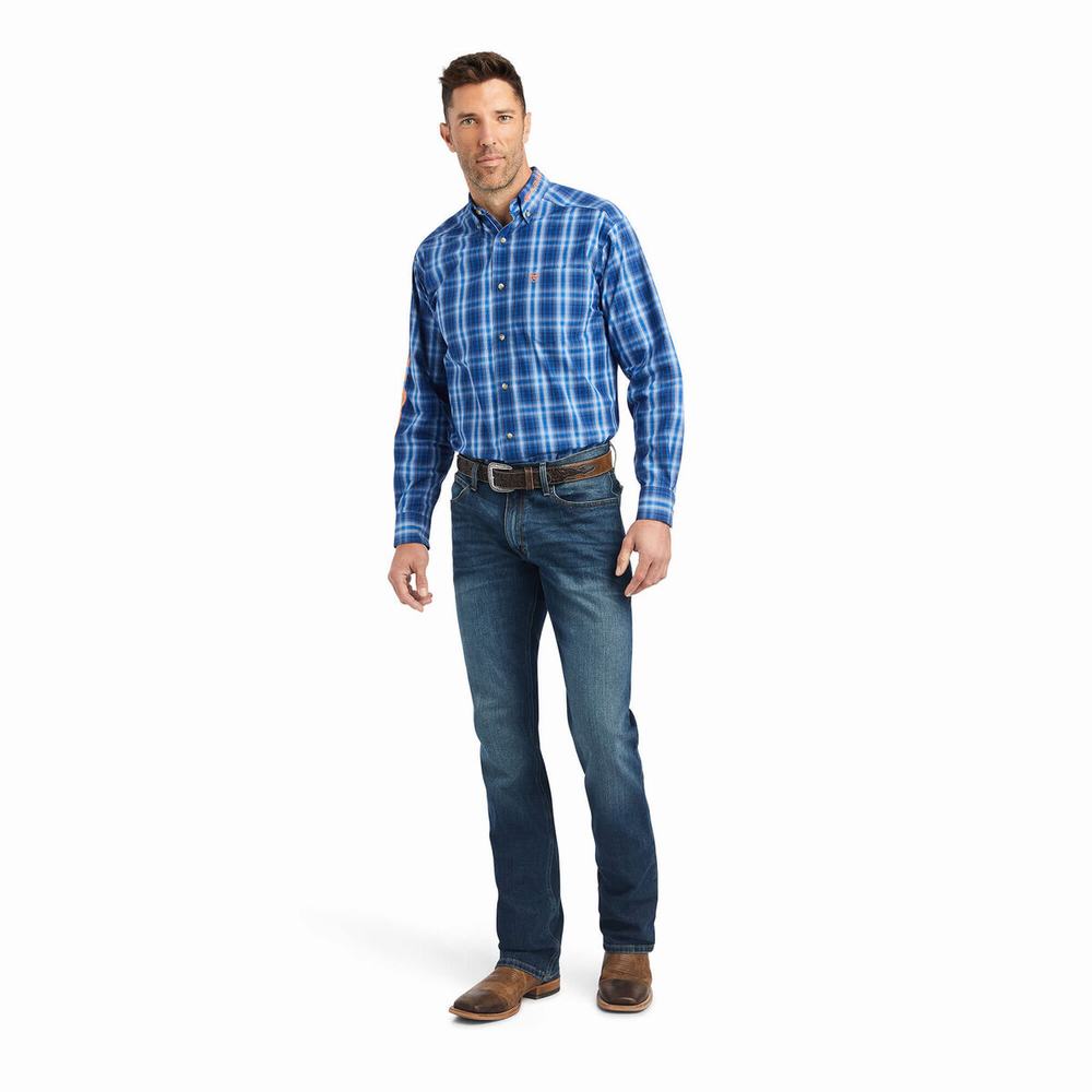 Camicie Ariat Pro Series Team Marcos Classiche Fit Uomo Blu | IT917CKUJ