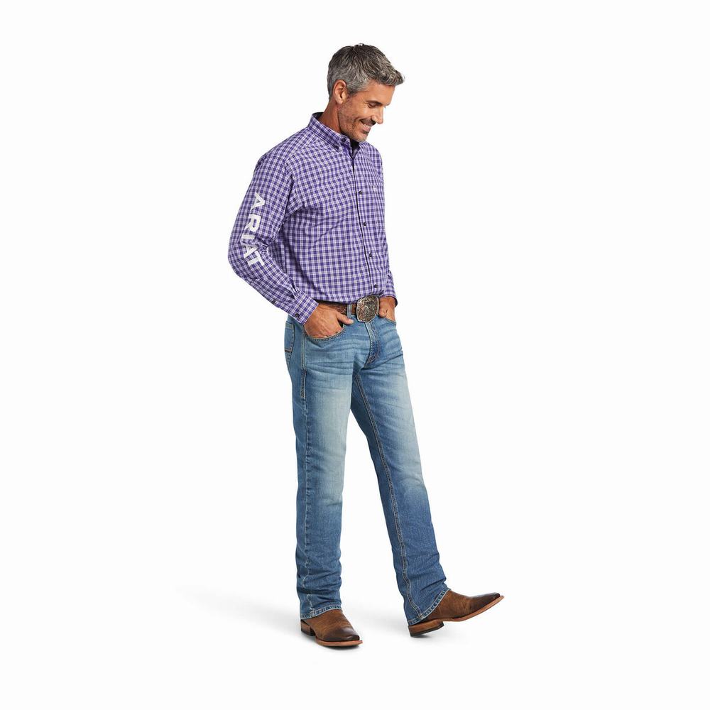 Camicie Ariat Pro Series Team Slane Classiche Fit Uomo Viola | IT025WDZU