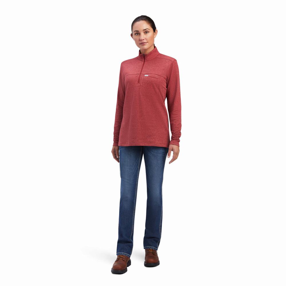 Camicie Ariat Rebar Foundation 1/4 Zip Donna Colorate | IT496YPGE