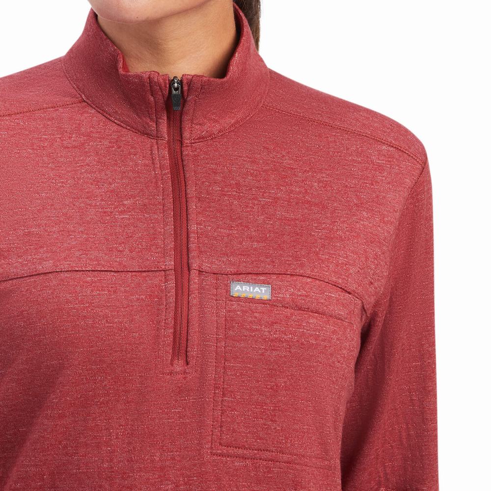 Camicie Ariat Rebar Foundation 1/4 Zip Donna Colorate | IT496YPGE