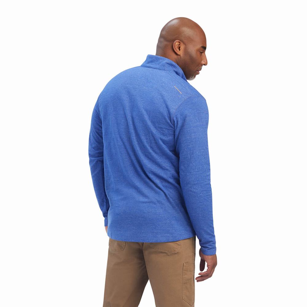 Camicie Ariat Rebar Foundation 1/4 Zip Uomo Colorate | IT589TCXP