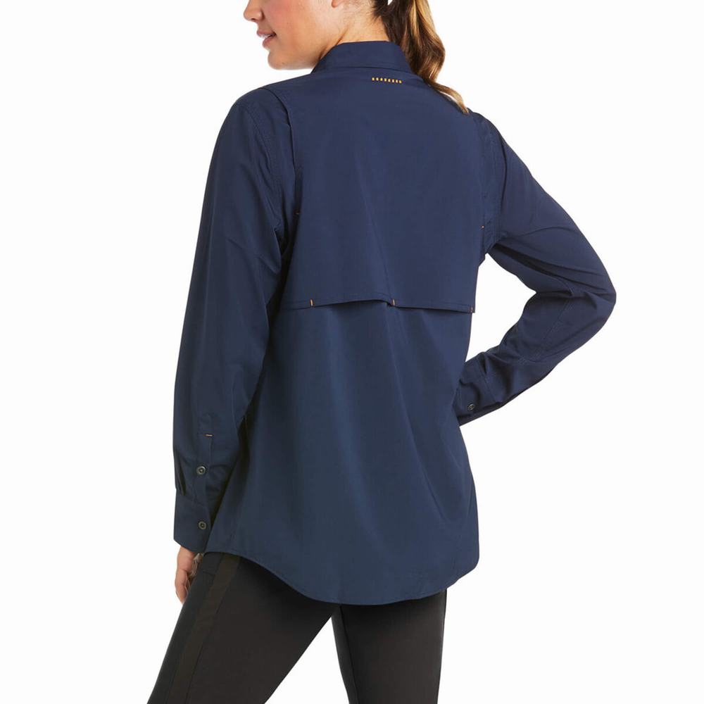 Camicie Ariat Rebar Made Tough VentTEK DuraStretch Donna Blu Marino | IT640GKSI