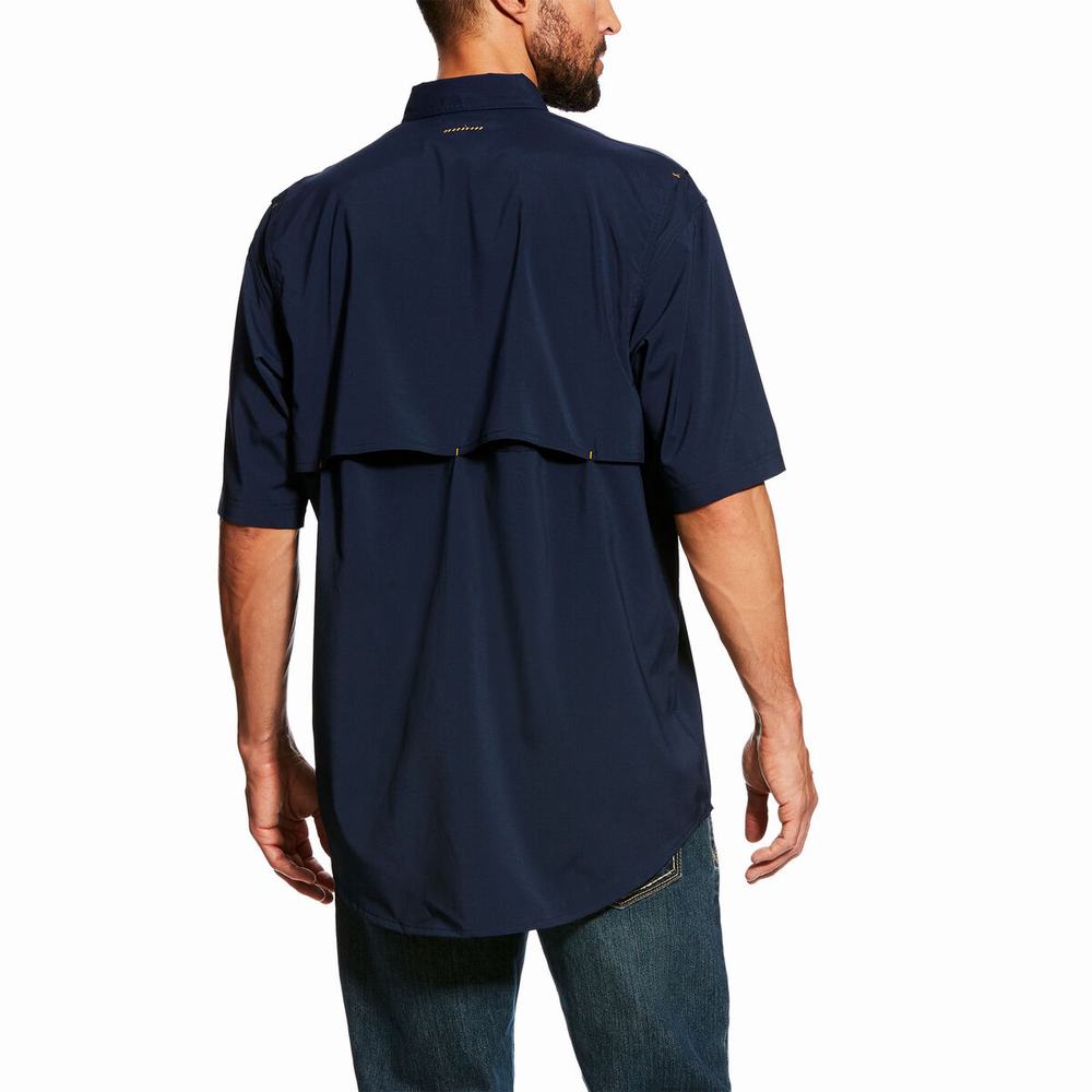 Camicie Ariat Rebar Made Tough VentTEK DuraStretch Uomo Blu Marino | IT861UIBE