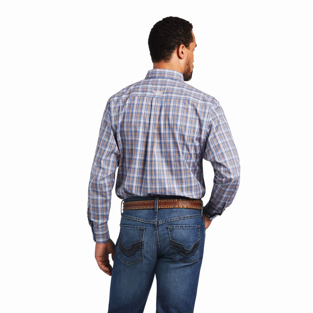 Camicie Ariat Relentless Agility Stretch Classiche Fit Uomo Blu | IT863UVRJ