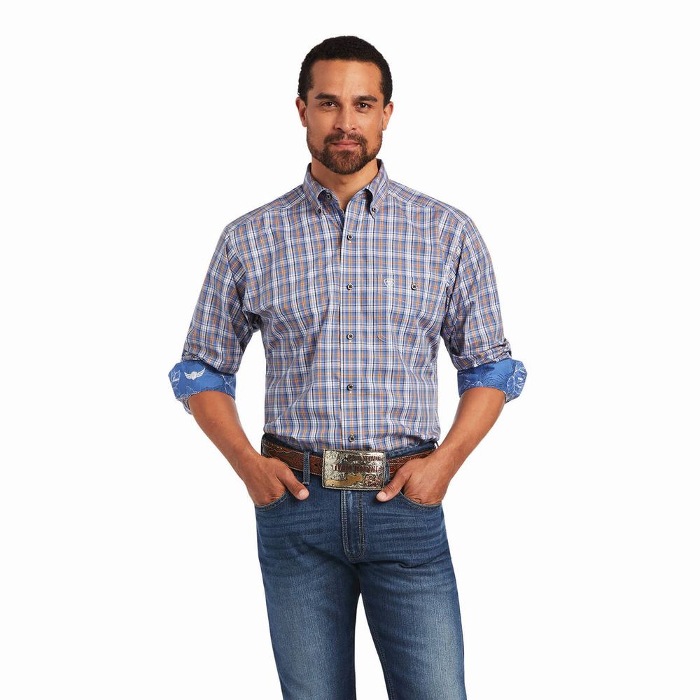 Camicie Ariat Relentless Agility Stretch Classiche Fit Uomo Blu | IT863UVRJ