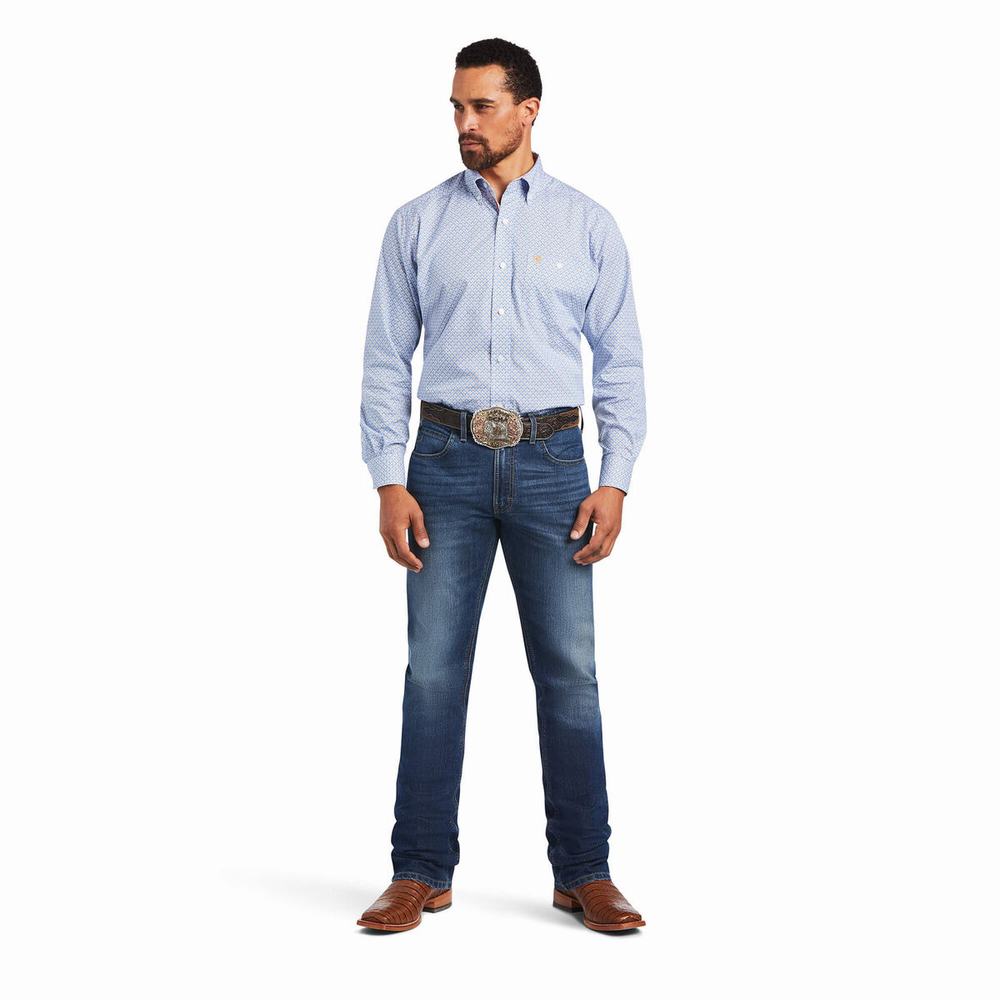 Camicie Ariat Relentless Alacrity Stretch Classiche Fit Uomo Blu | IT109HGSN