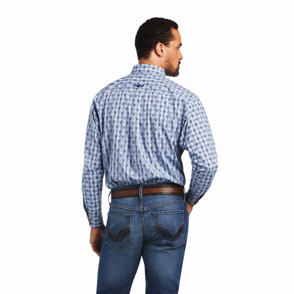 Camicie Ariat Relentless Concrete Stretch Classiche Fit Uomo Blu | IT601AZQS