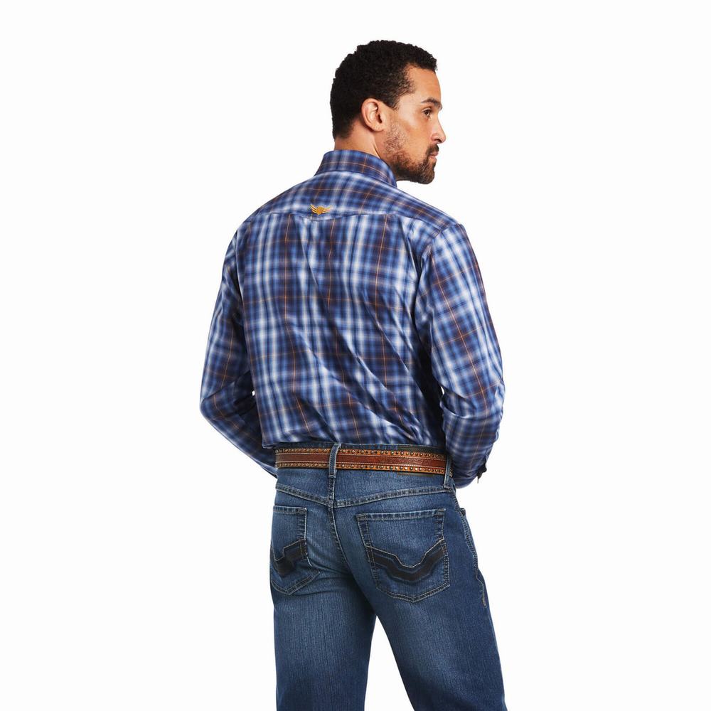 Camicie Ariat Relentless Inexorable Stretch Classiche Fit Snap Uomo Blu | IT647GOHB