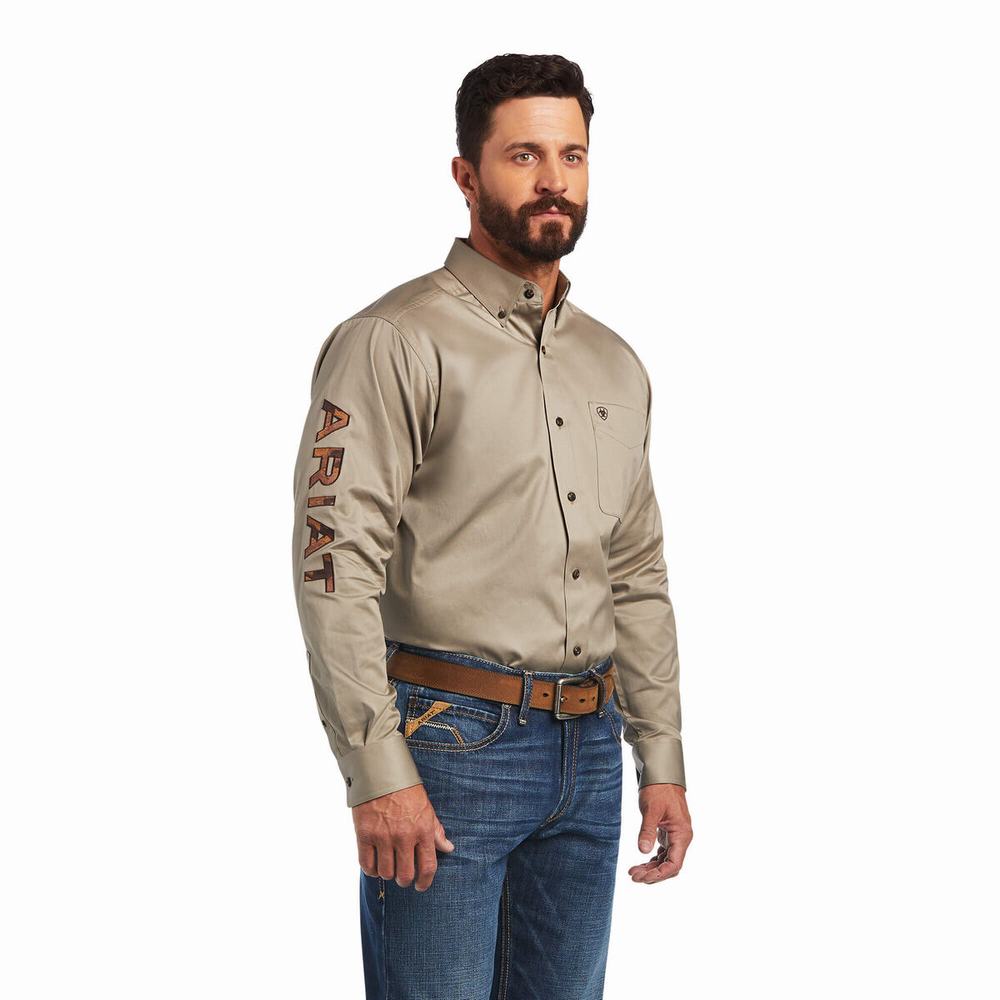 Camicie Ariat Team Logo Twill Classiche Fit Uomo Camouflage | IT579CQDV