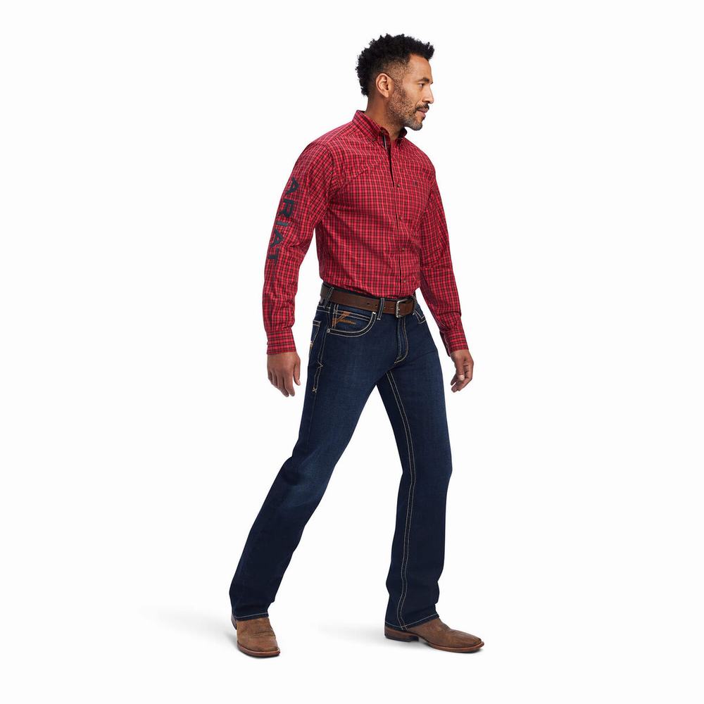 Camicie Ariat Team Mariano Fitted Uomo Rosse | IT316IUJE