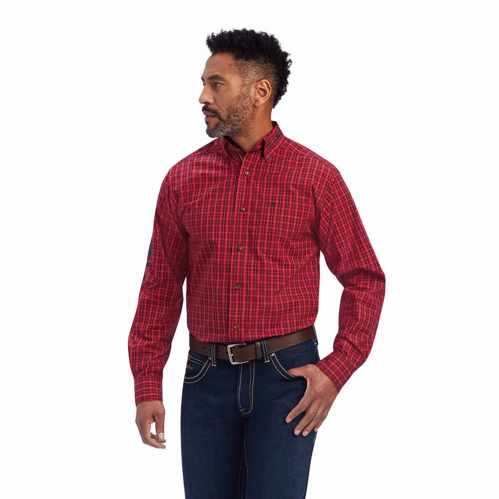 Camicie Ariat Team Mariano Fitted Uomo Rosse | IT316IUJE