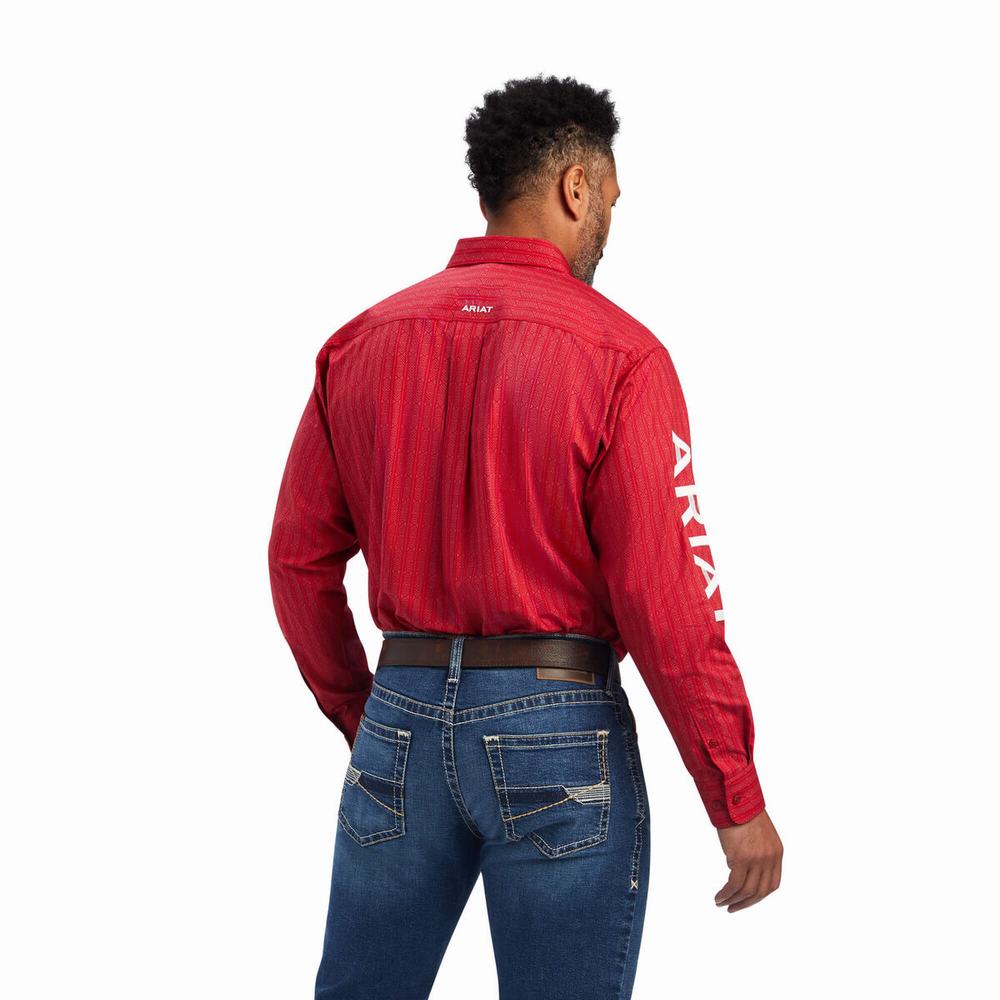 Camicie Ariat Team Maximus Classiche Fit Uomo Rosse | IT721UVEZ