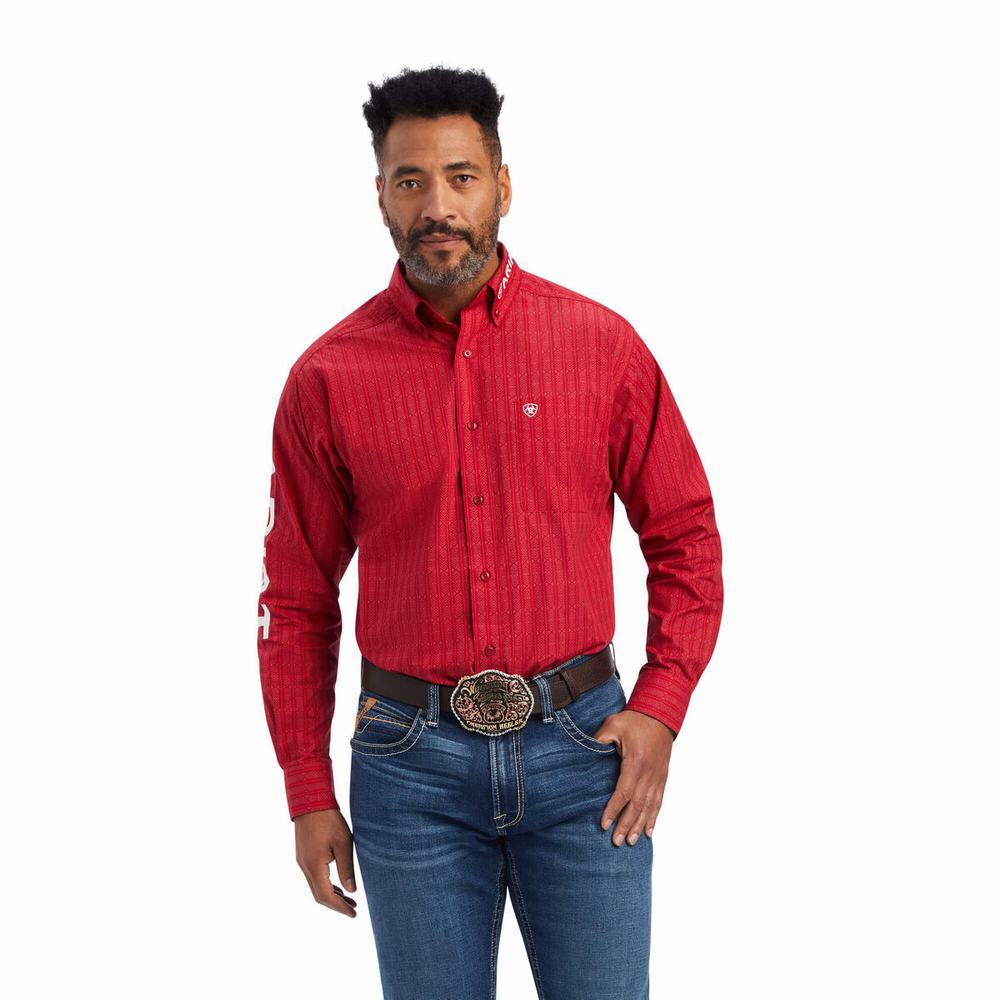 Camicie Ariat Team Maximus Classiche Fit Uomo Rosse | IT721UVEZ