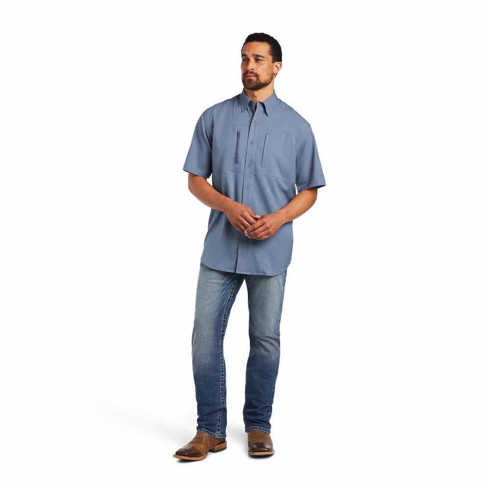 Camicie Ariat VentTEK Classiche Fit Uomo Grigie | IT374QXMD