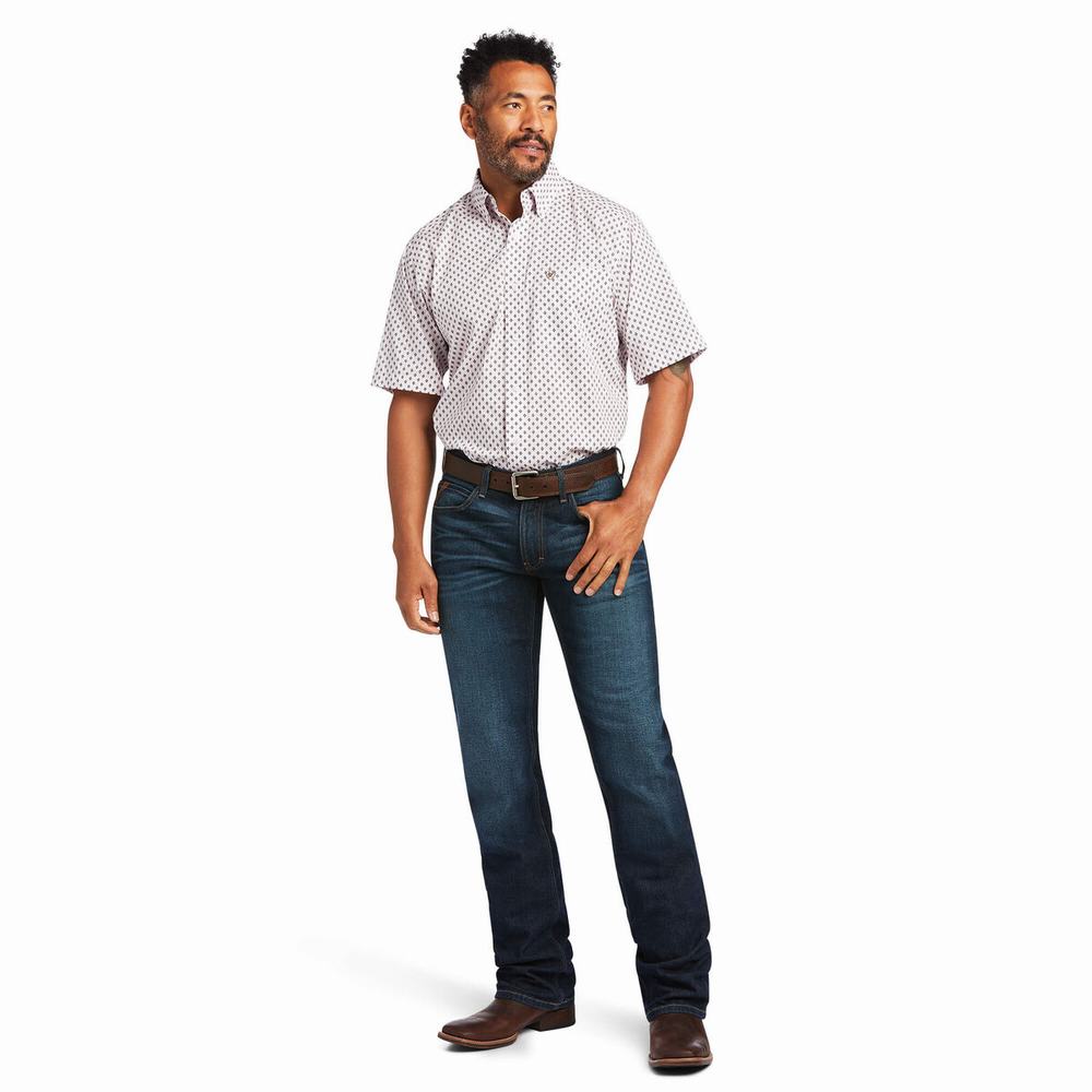 Camicie Ariat Wrinkle Free Deion Classiche Fit Uomo Viola | IT581DVSB