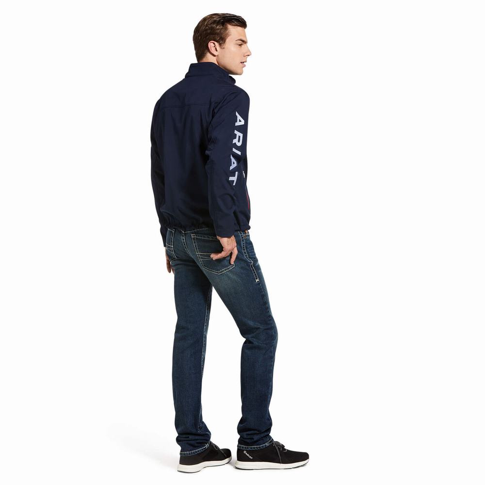 English Riding Ariat New Team Softshell Uomo Blu Marino | IT154CAEY