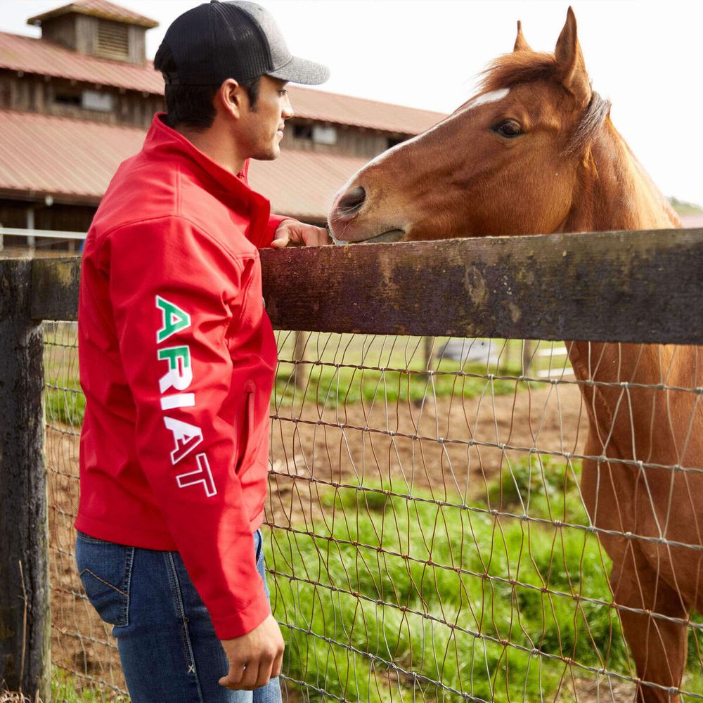 English Riding Ariat New Team Softshell MEXICO Uomo Rosse | IT458MNYE