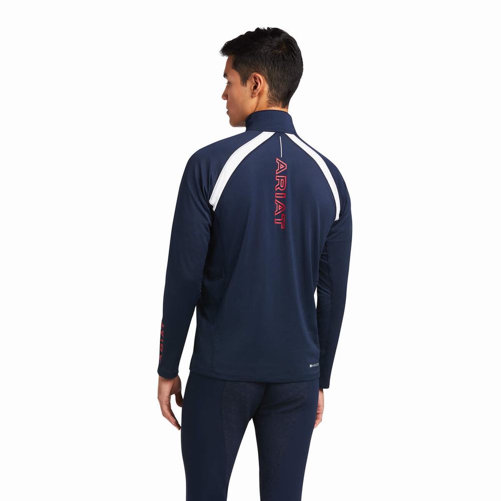 English Riding Ariat Sunstopper Team 1/4 Zip Uomo Colorate | IT479IBPJ