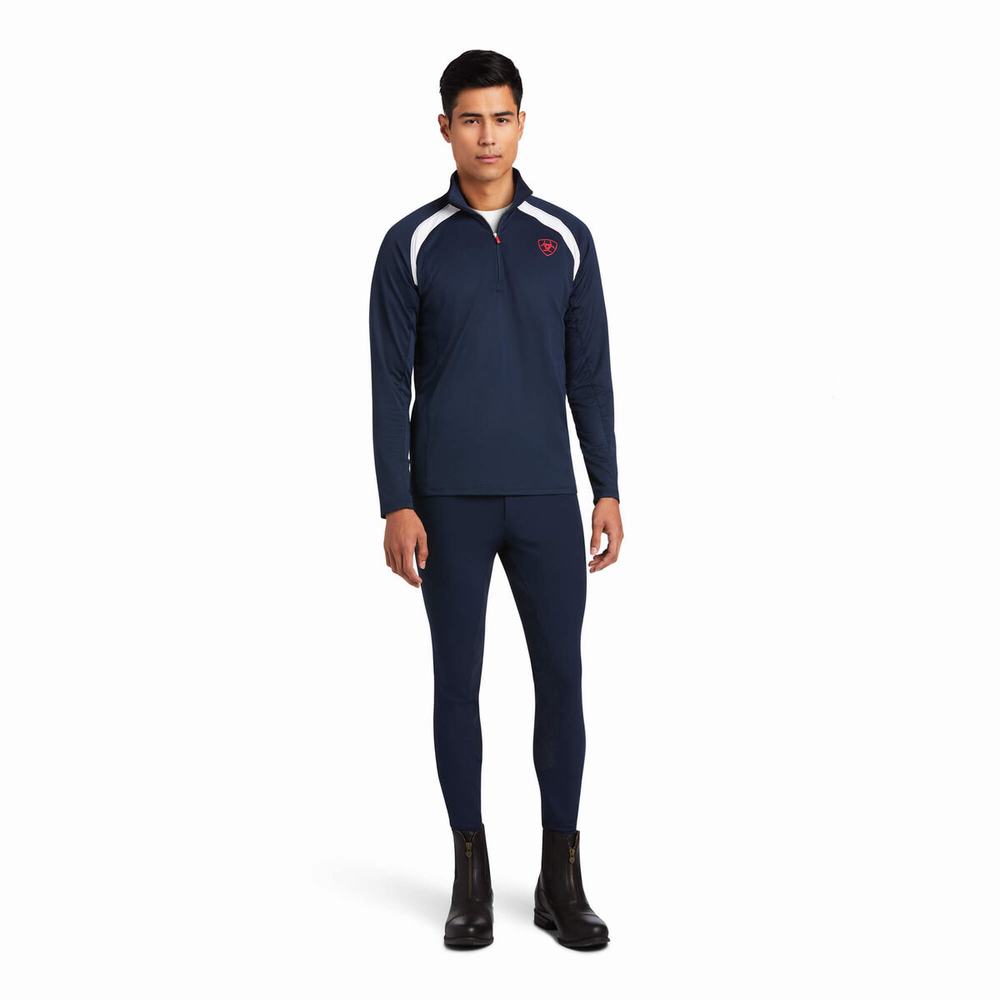 English Riding Ariat Sunstopper Team 1/4 Zip Uomo Colorate | IT479IBPJ