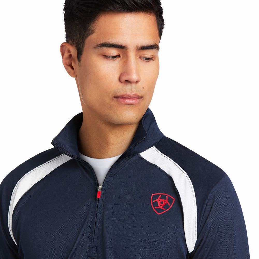 English Riding Ariat Sunstopper Team 1/4 Zip Uomo Colorate | IT479IBPJ