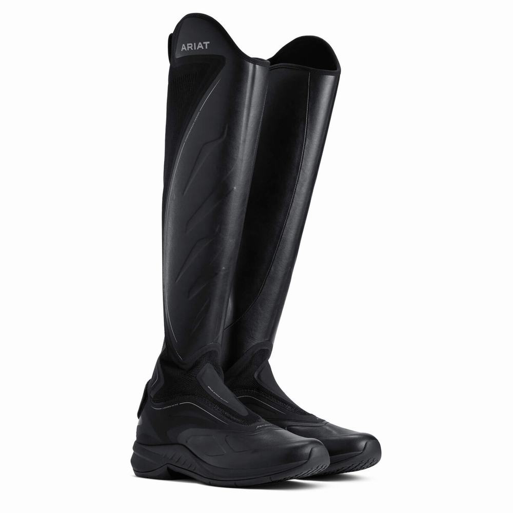 English Riding Boots Ariat Ascent Alti Cavalcare Uomo Nere | IT346HVTD