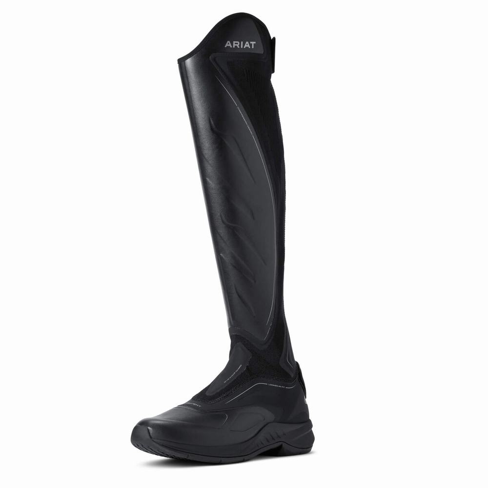 English Riding Boots Ariat Ascent Alti Cavalcare Uomo Nere | IT346HVTD