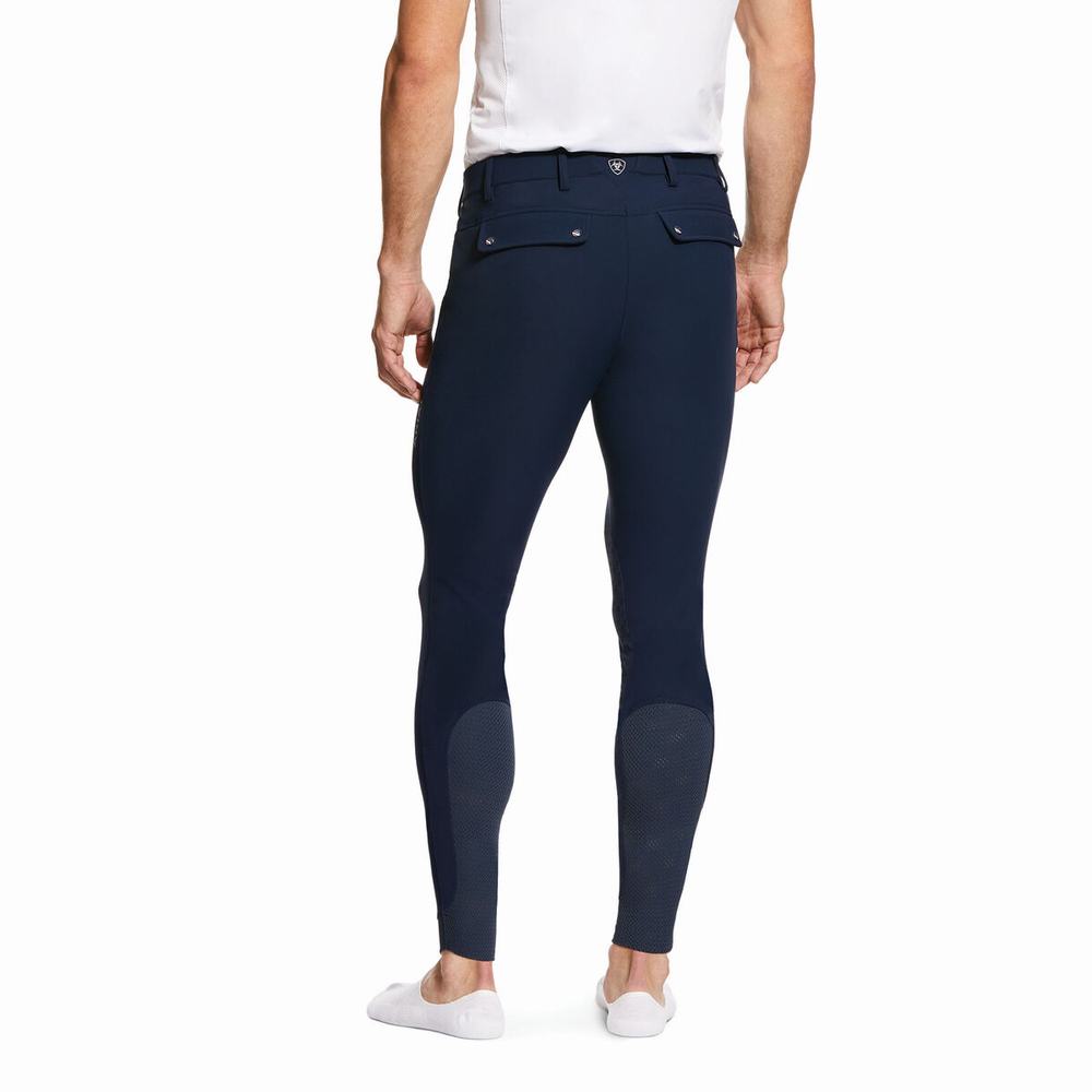 English Riding Pants Ariat Tri Factor Grip Uomo Blu Marino | IT925TSGB