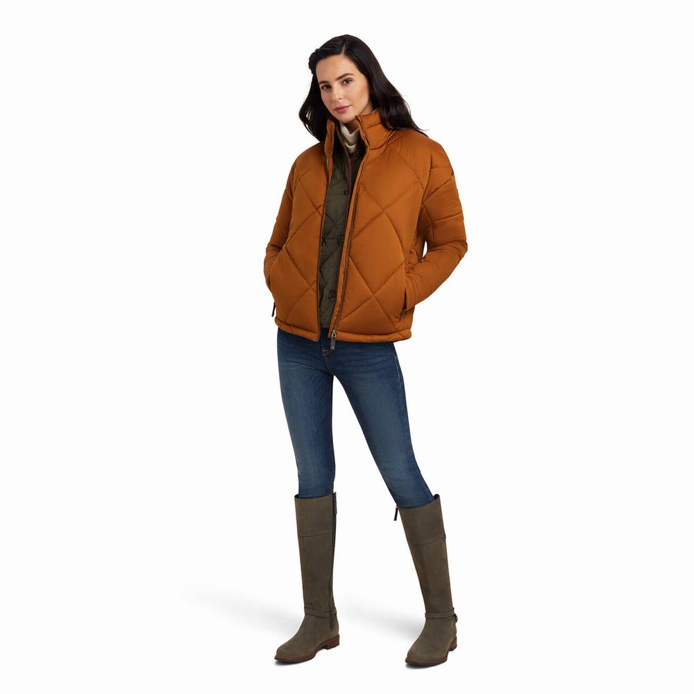 Giacca Ariat Adena Insulated Donna Marroni | IT849MGLE