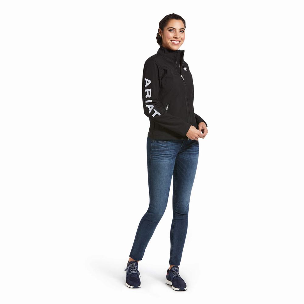 Giacca Ariat Classiche Team USA/MEX Softshell Donna Nere | IT537KQJY