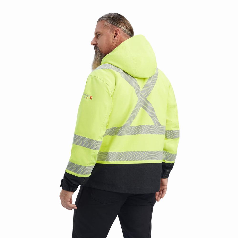 Giacca Ariat FR Hi-Vis Impermeabili Uomo Gialle | IT179EOCU